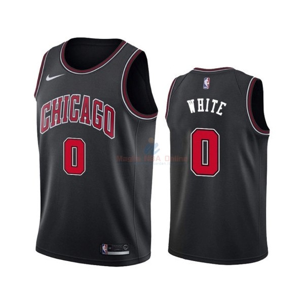 Maglia NBA Nike Chicago Bulls #0 Coby White Nero Statement 2019-20 Acquista