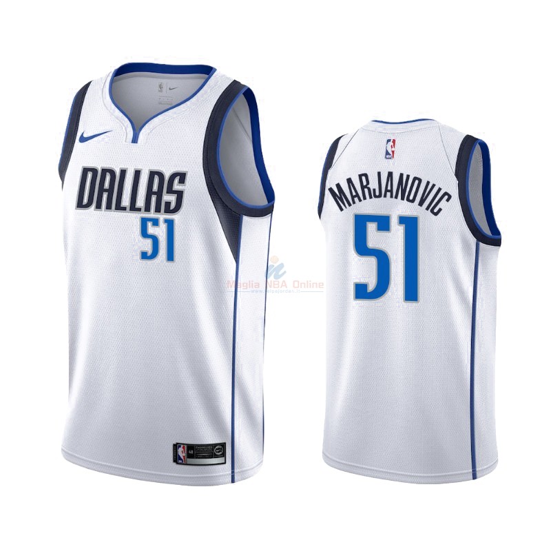 Maglia NBA Nike Dallas Mavericks #51 Boban Marjanovic Bianco Association 2019-20 Acquista