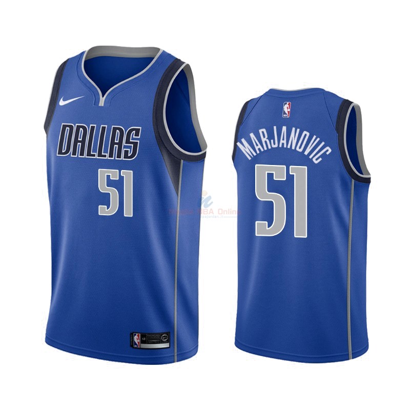 Maglia NBA Nike Dallas Mavericks #51 Boban Marjanovic Blu Icon 2019-20 Acquista