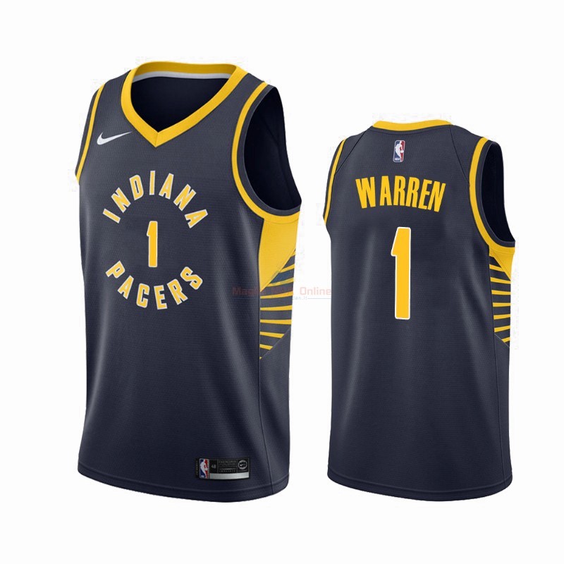 Maglia NBA Nike Indiana Pacers #1 T.J. Warren Gray Marino Icon 2019-20 Acquista