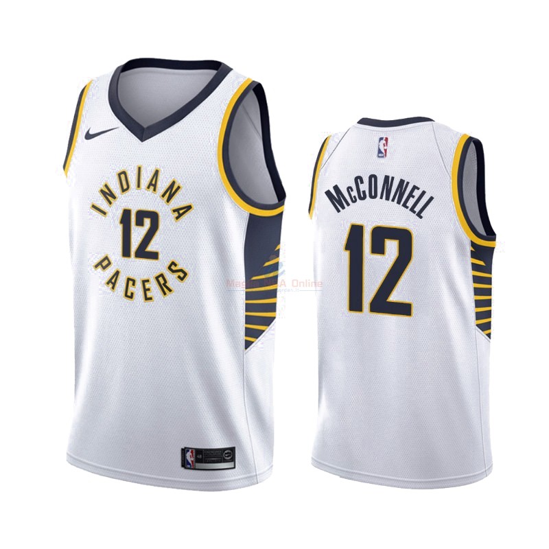 Maglia NBA Nike Indiana Pacers #12 T.J. McConnell Bianco Association 2019-20 Acquista