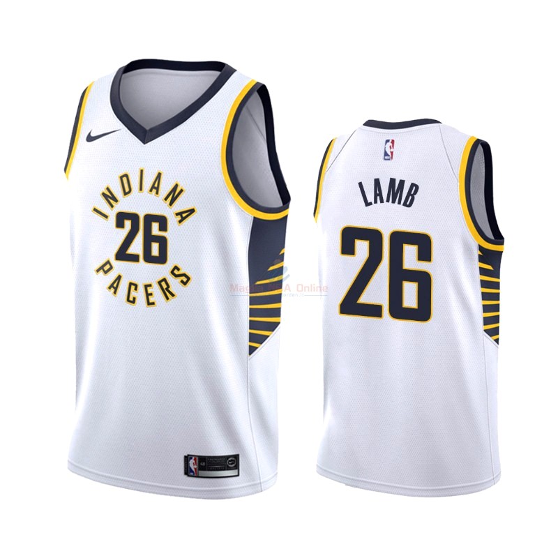 Maglia NBA Nike Indiana Pacers #26 Jeremy Lamb Bianco Association 2019-20 Acquista