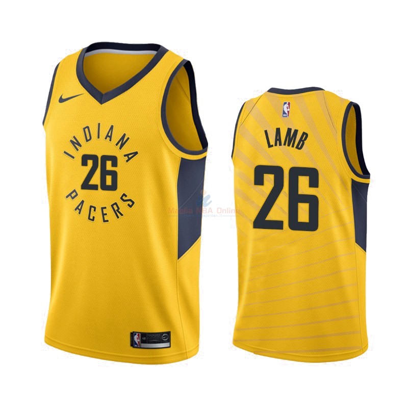 Maglia NBA Nike Indiana Pacers #26 Jeremy Lamb Giallo Statement 2019-20 Acquista
