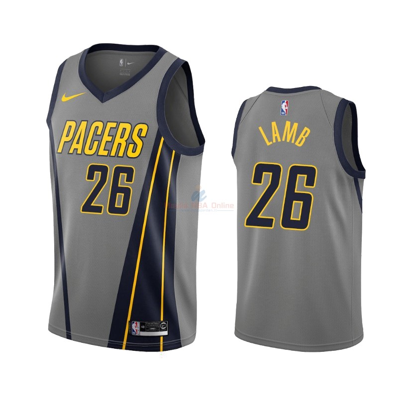 Maglia NBA Nike Indiana Pacers #26 Jeremy Lamb Nike Gris Città 2019-20 Acquista