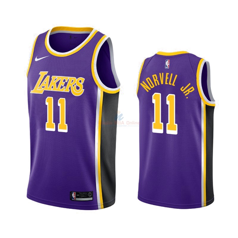 Maglia NBA Nike Los Angeles Lakers #11 Zach Norvell Jr Porpora Statement 2019-20 Acquista