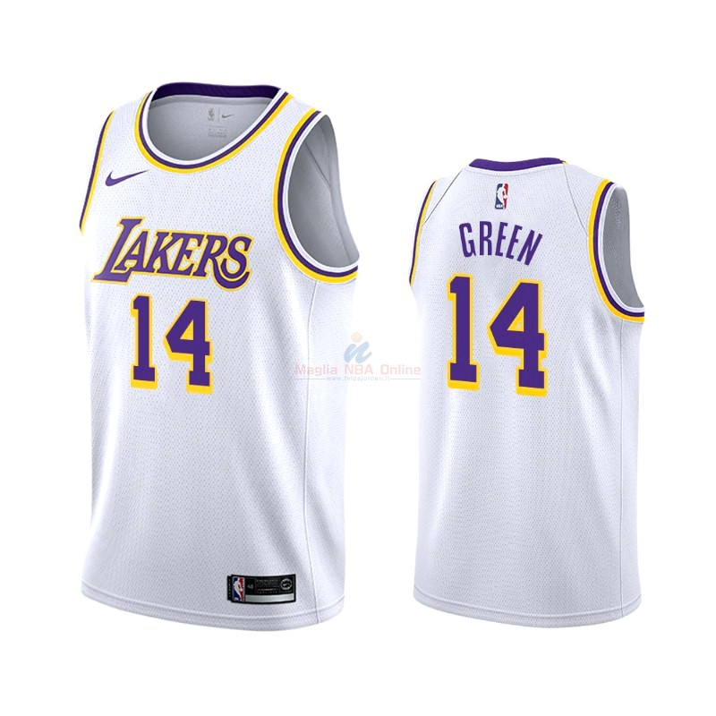 Maglia NBA Nike Los Angeles Lakers #14 Danny Green Bianco Association 2019-20 Acquista