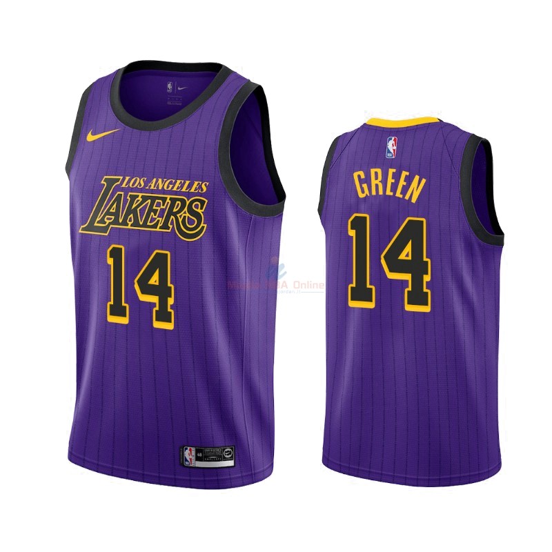 Maglia NBA Nike Los Angeles Lakers #14 Danny Green Nike Porpora Città 2019-20 Acquista