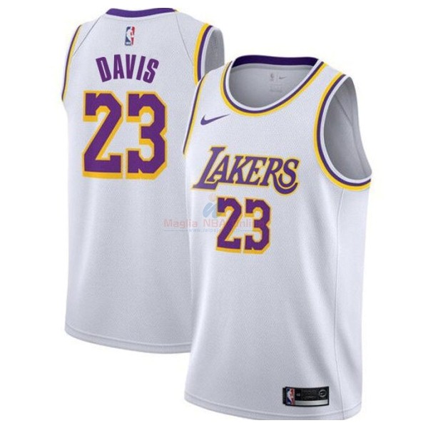 Maglia NBA Nike Los Angeles Lakers #23 Anthony Davis Bianco Association 2019-20 Acquista