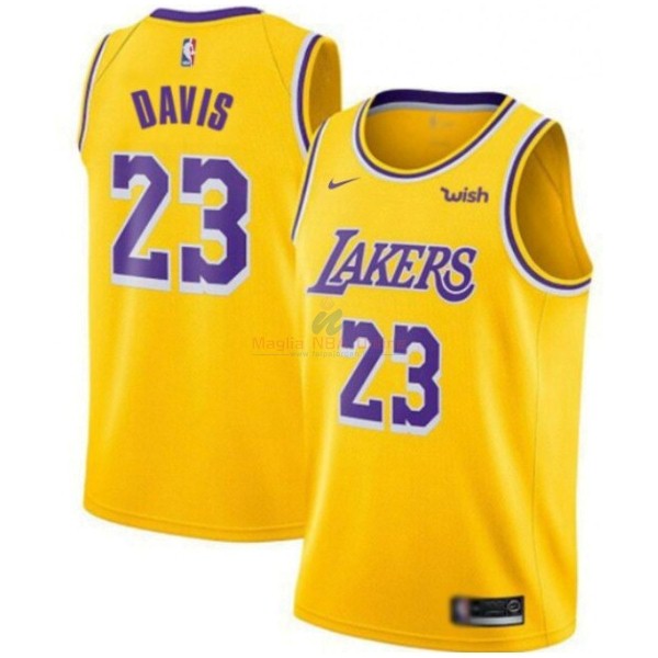 Maglia NBA Nike Los Angeles Lakers #23 Anthony Davis Giallo 2019-20 Acquista