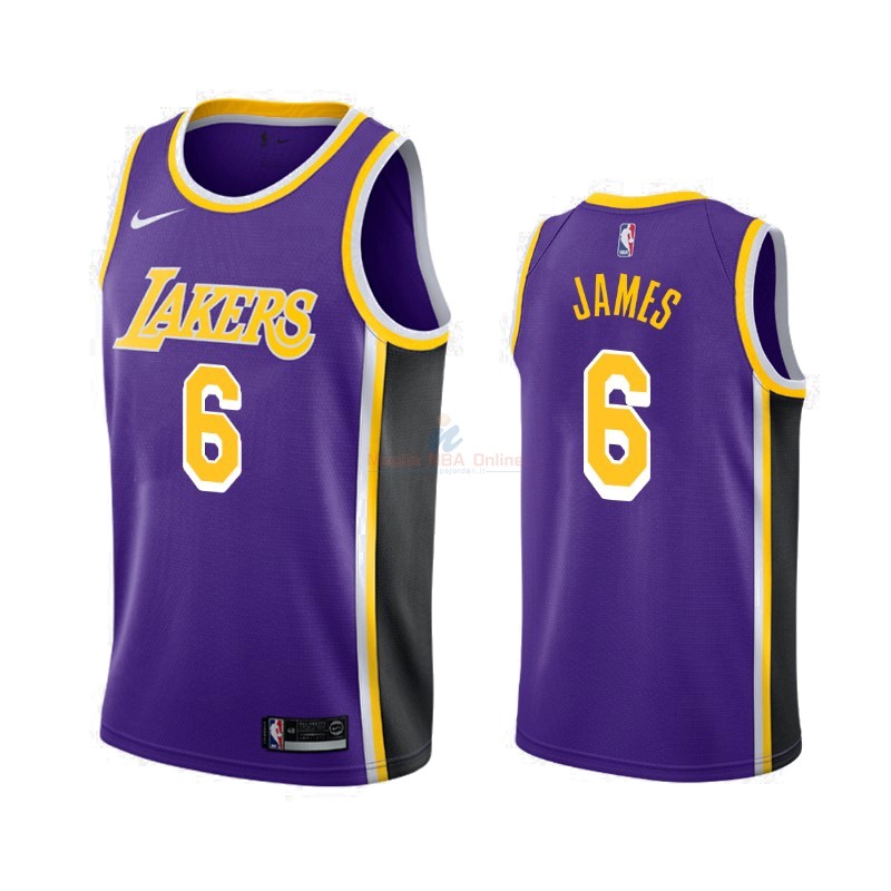 Maglia NBA Nike Los Angeles Lakers #6 Lebron James Purpura Statement 2019-20 Acquista