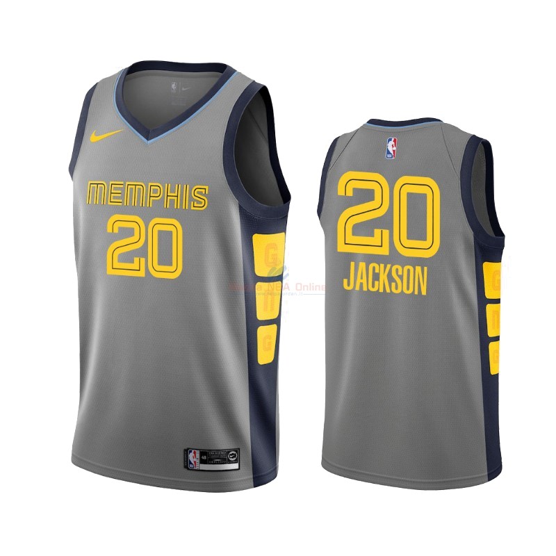 Maglia NBA Nike Memphis Grizzlies #20 Josh Jackson Nike Gris Città 2019-20 Acquista