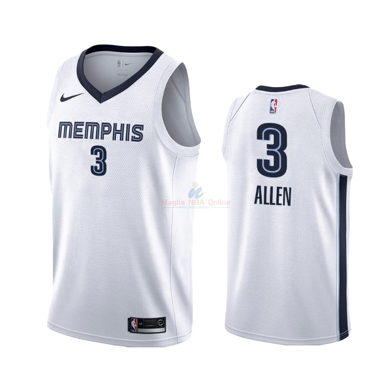 Maglia NBA Nike Memphis Grizzlies #3 Grayson Allen Bianco Association 2019-20 Acquista