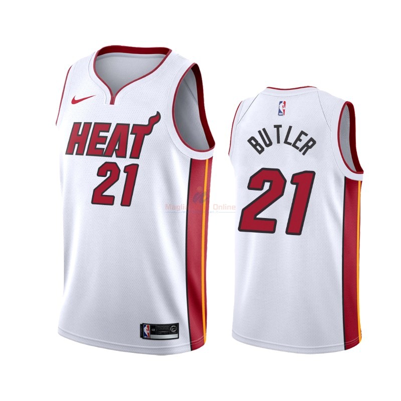 Maglia NBA Nike Miami Heat #21 Jimmy Butler Bianco Association 2019-20 Acquista