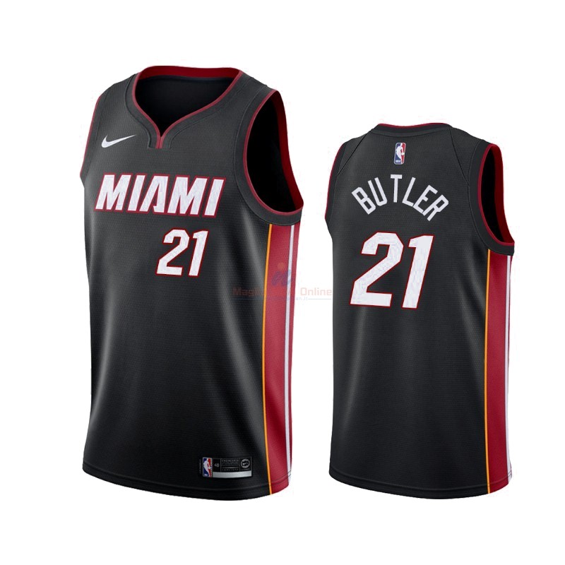 Maglia NBA Nike Miami Heat #21 Jimmy Butler Nero Icon 2019-20 Acquista