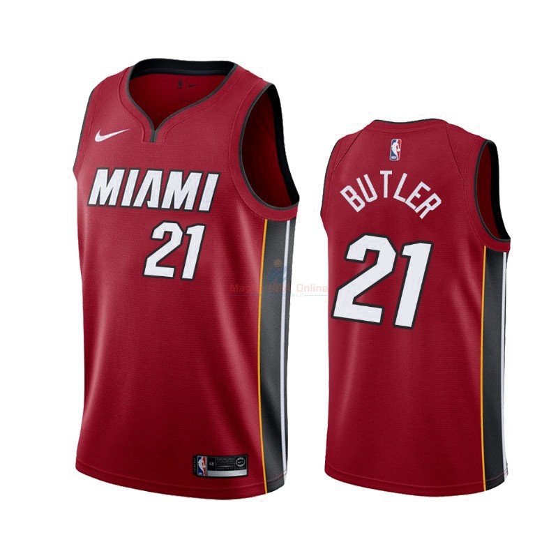 Maglia NBA Nike Miami Heat #21 Jimmy Butler Rosso Statement 2019-20 Acquista