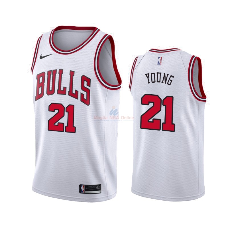 Maglia NBA Nike Miami Heat #21 Thaddeus Young Bianco Association 2019-20 Acquista