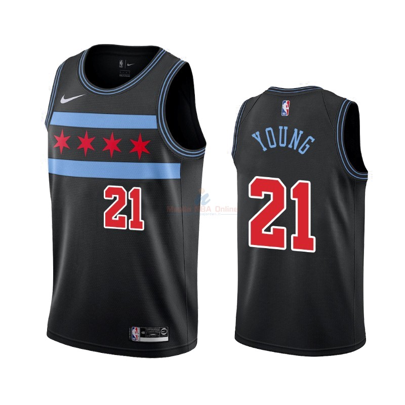 Maglia NBA Nike Miami Heat #21 Thaddeus Young Nike Bianco Città 2019-20 Acquista