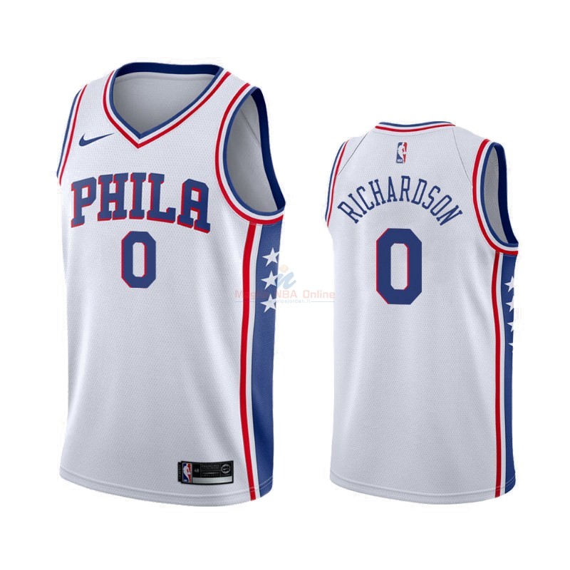 Maglia NBA Nike Philadelphia Sixers #0 Josh Richardson Bianco Association 2019-20 Acquista