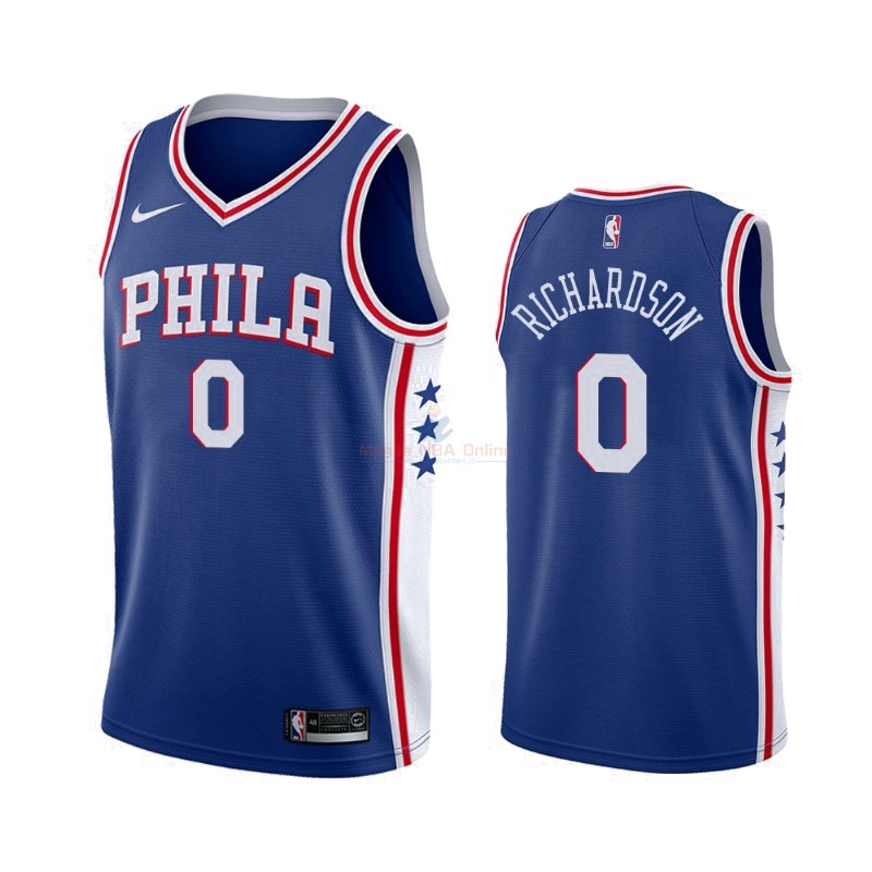 Maglia NBA Nike Philadelphia Sixers #0 Josh Richardson Blu Icon 2019-20 Acquista