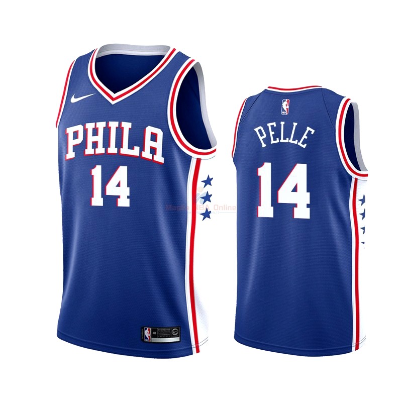 Maglia NBA Nike Philadelphia Sixers #14 Norvel Pelle Blu Icon 2019-20 Acquista