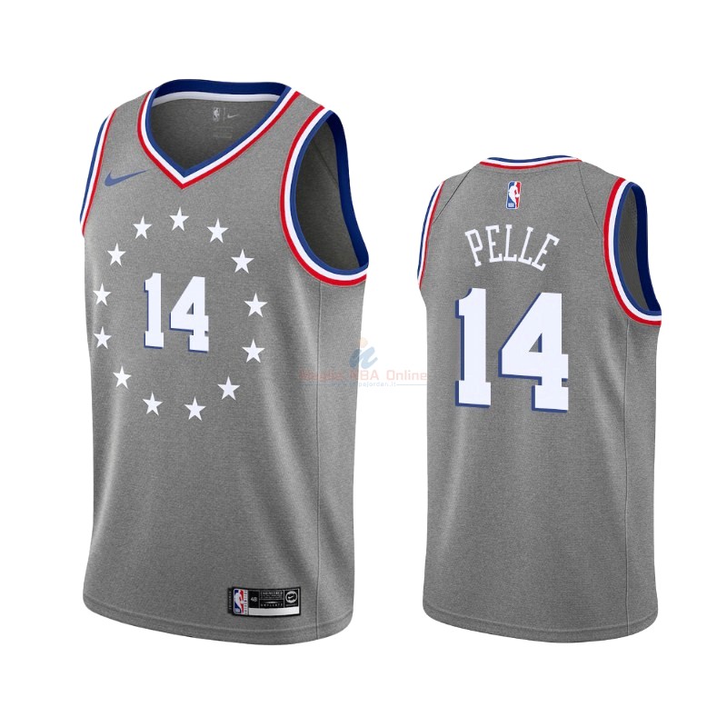 Maglia NBA Nike Philadelphia Sixers #14 Norvel Pelle Nike Gris Città 2019-20 Acquista