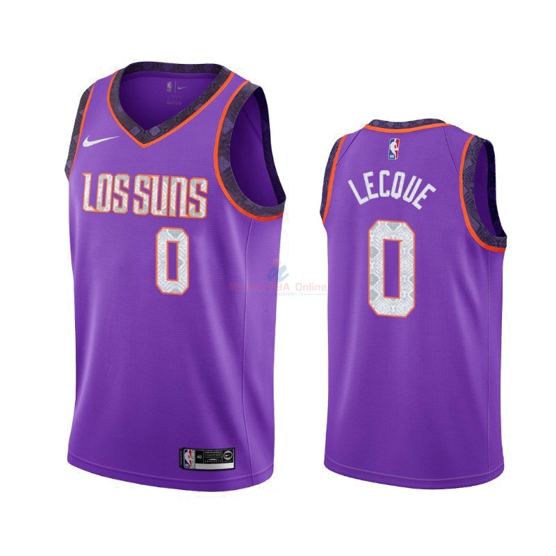 Maglia NBA Nike Phoenix Suns #0 Jalen Lecque Nike Porpora Città 2019-20 Acquista