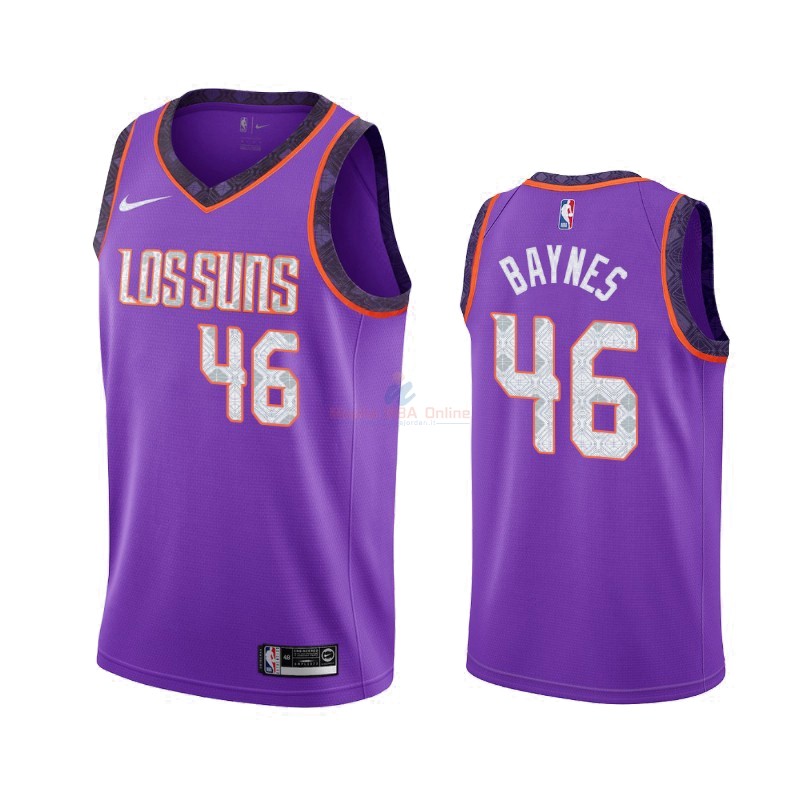 Maglia NBA Nike Phoenix Suns #46 Aron Baynes Porpora Icon 2019-20 Acquista