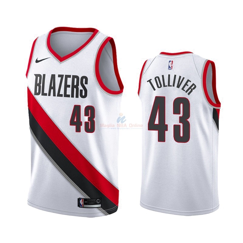 Maglia NBA Nike Portland Trail Blazers #43 Anthony Tolliver Bianco Association 2019-20 Acquista