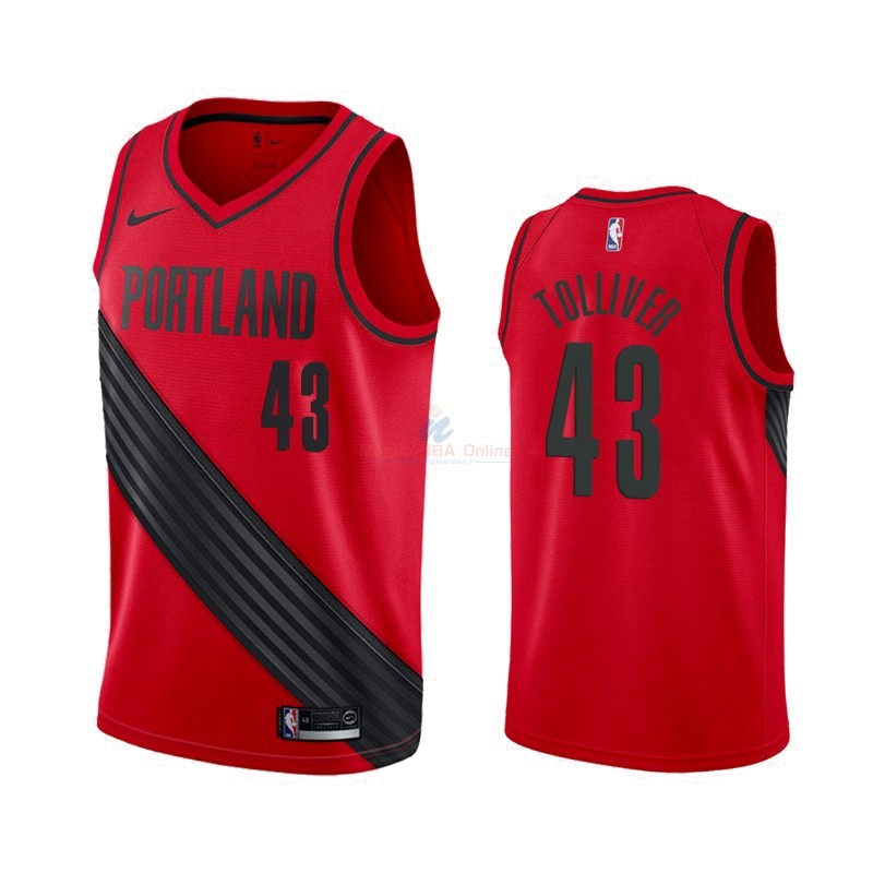 Maglia NBA Nike Portland Trail Blazers #43 Anthony Tolliver Rosso Statement 2019-20 Acquista