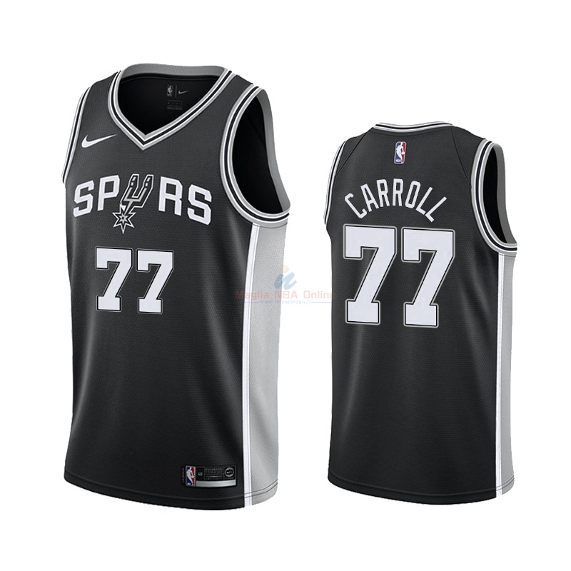 Maglia NBA Nike San Antonio Spurs #77 DeMarre Carroll Nero Icon 2019-20 Acquista
