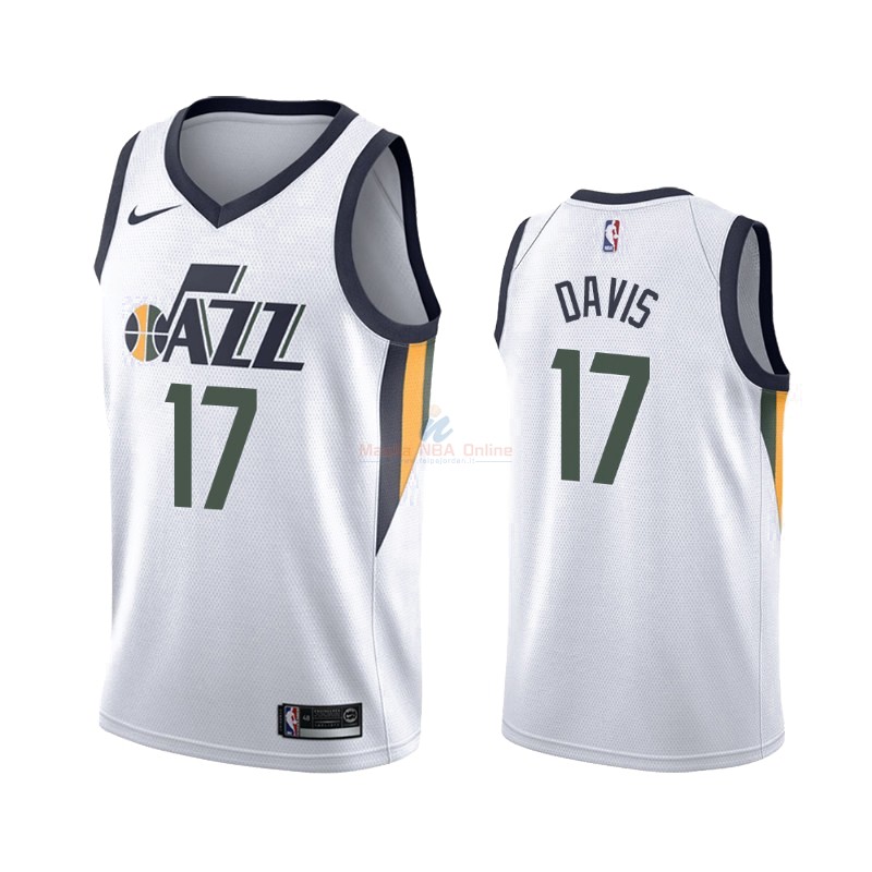 Maglia NBA Nike Utah Jazz #17 Ed Davis Bianco Association 2019-20 Acquista