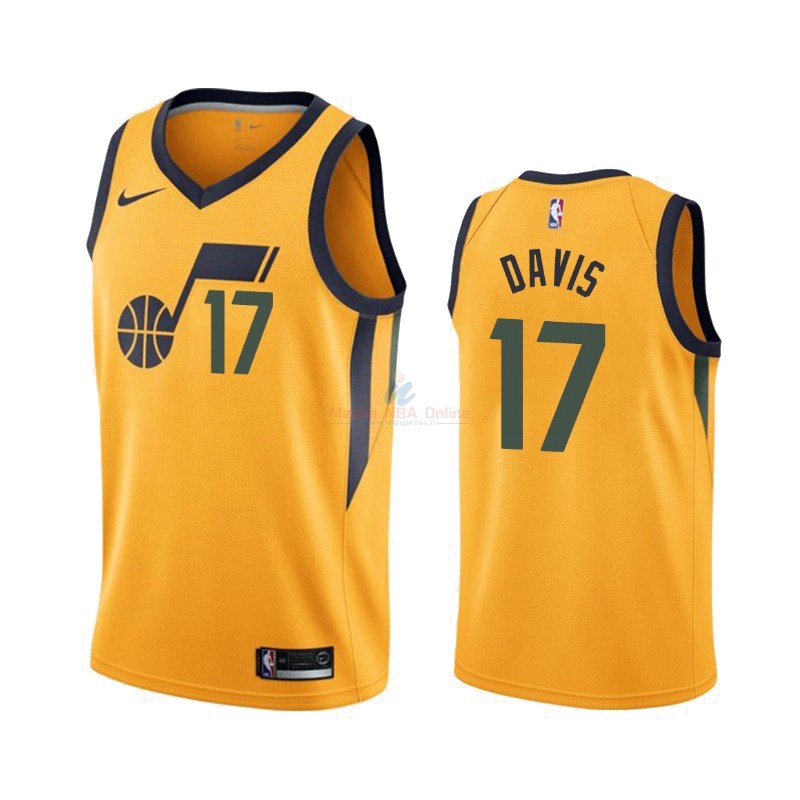 Maglia NBA Nike Utah Jazz #17 Ed Davis Giallo Statement 2019-20 Acquista