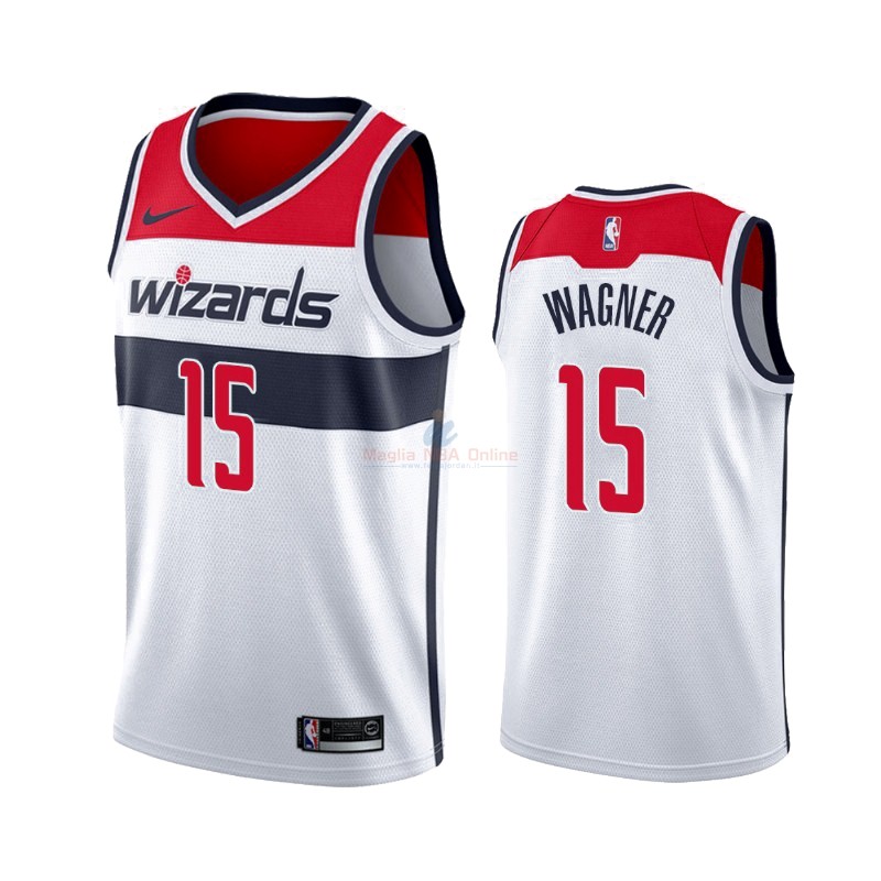 Maglia NBA Nike Washington Wizards #15 Moritz Wagner Bianco Association 2019-20 Acquista