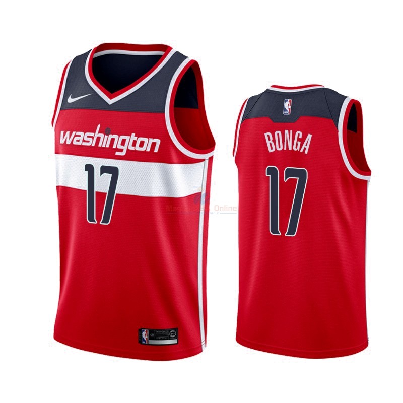 Maglia NBA Nike Washington Wizards #17 Isaac Bonga Rosso Icon 2019-20 Acquista