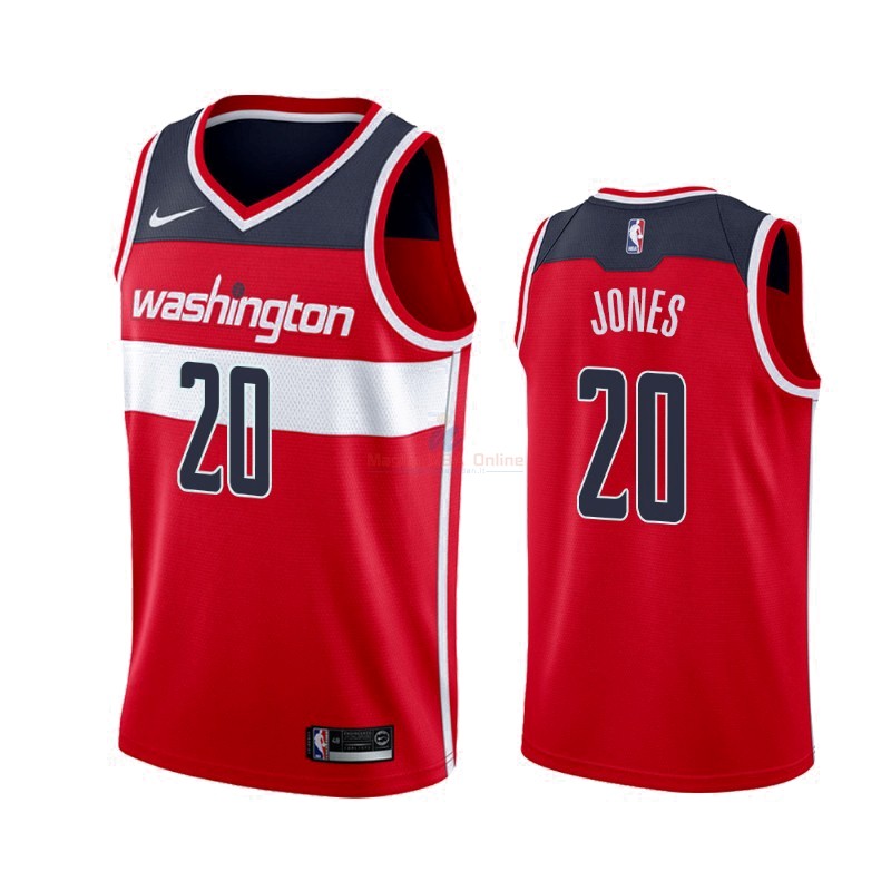 Maglia NBA Nike Washington Wizards #20 Jemerrio Jones Rosso Icon 2019-20 Acquista