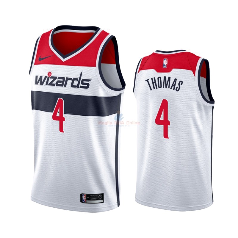 Maglia NBA Nike Washington Wizards #4 Isaiah Thomas Bianco Association 2019-20 Acquista