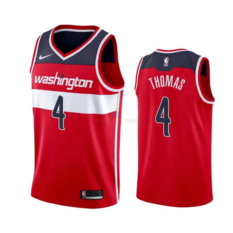 Maglia NBA Nike Washington Wizards #4 Isaiah Thomas Rosso Icon 2019-20 Acquista