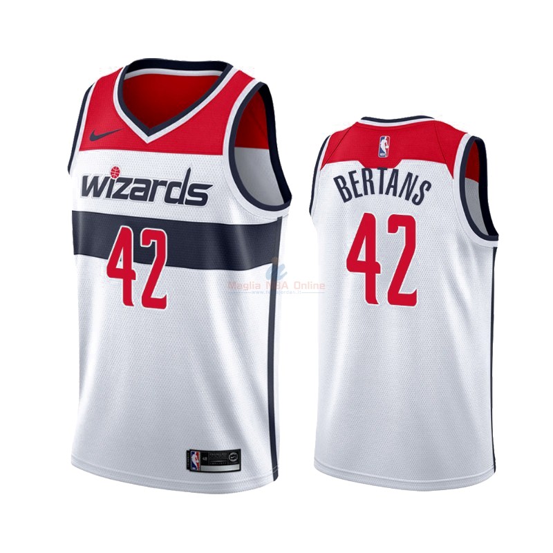 Maglia NBA Nike Washington Wizards #42 Davis Bertans Bianco Association 2019-20 Acquista