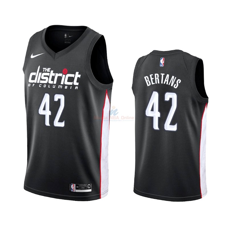 Maglia NBA Nike Washington Wizards #42 Davis Bertans Nike Nero Città 2019-20 Acquista