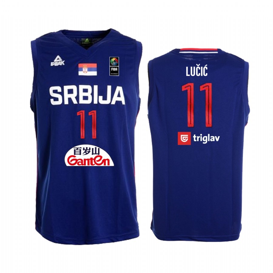 Coppa Mondo Basket FIBA 2019 Serbia #11 Vladimir Lucic Blu Acquista