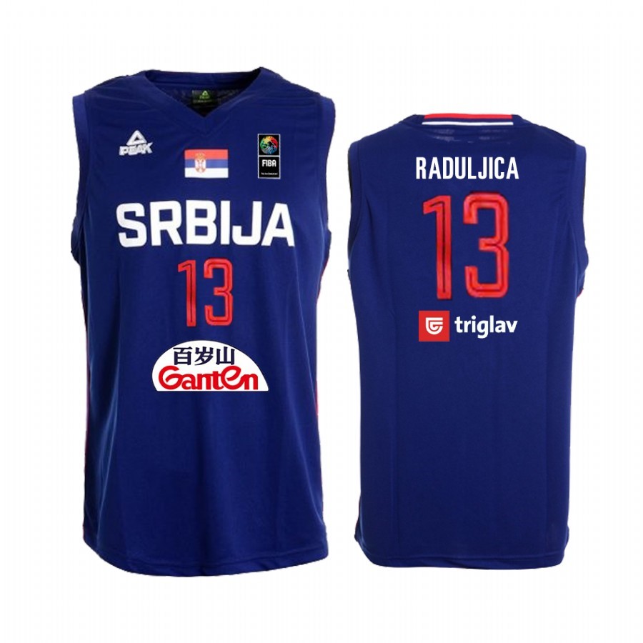 Coppa Mondo Basket FIBA 2019 Serbia #13 Miroslav Raduljica Blu Acquista