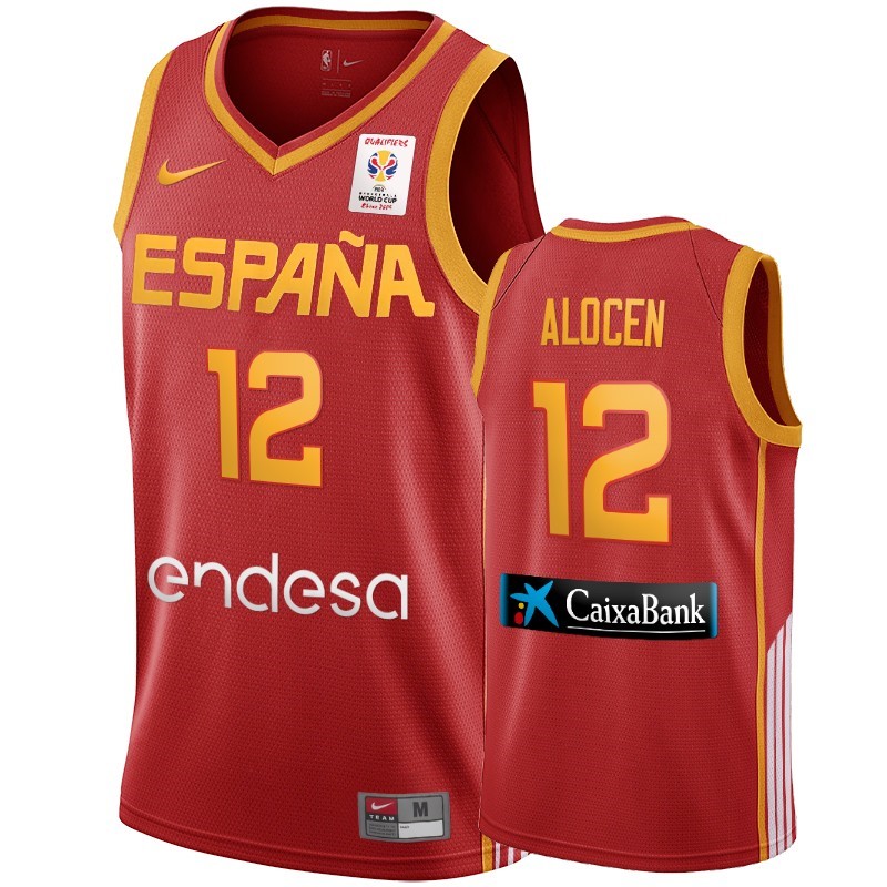 Coppa Mondo Basket FIBA 2019 Spain #12 Carlos Alocen Vino Tinto Acquista
