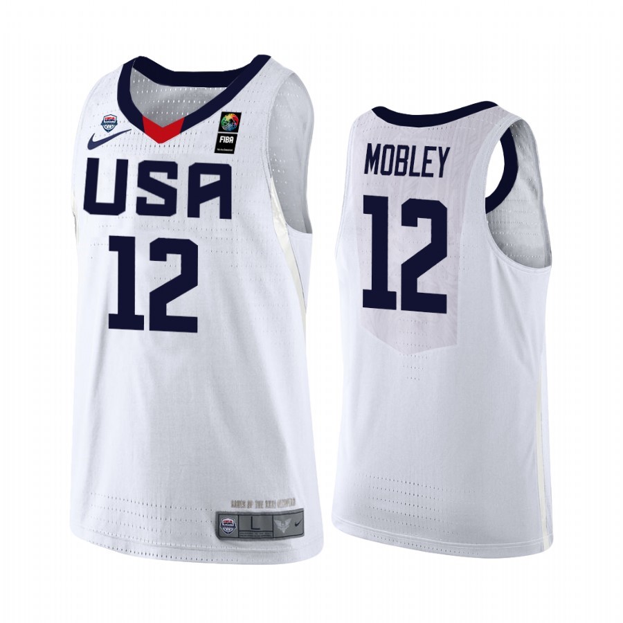 Coppa Mondo Basket FIBA 2019 USA #12 Evan Mobley Bianco Acquista