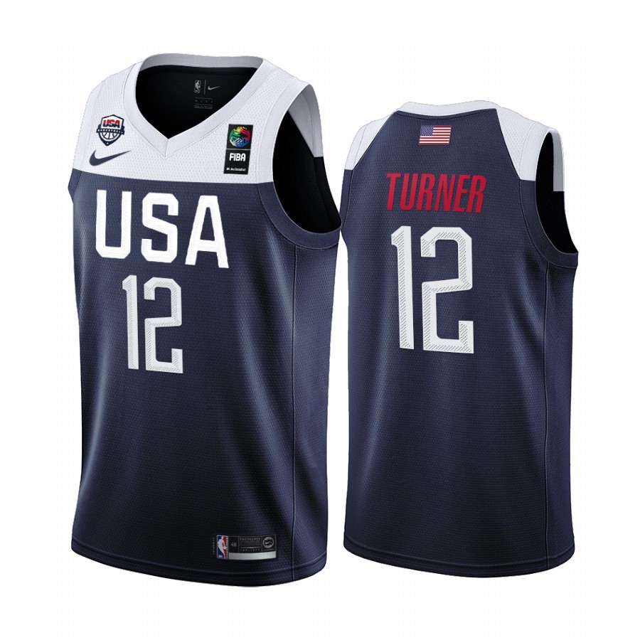 Coppa Mondo Basket FIBA 2019 USA #12 Myles Turner BiancoMarino Acquista