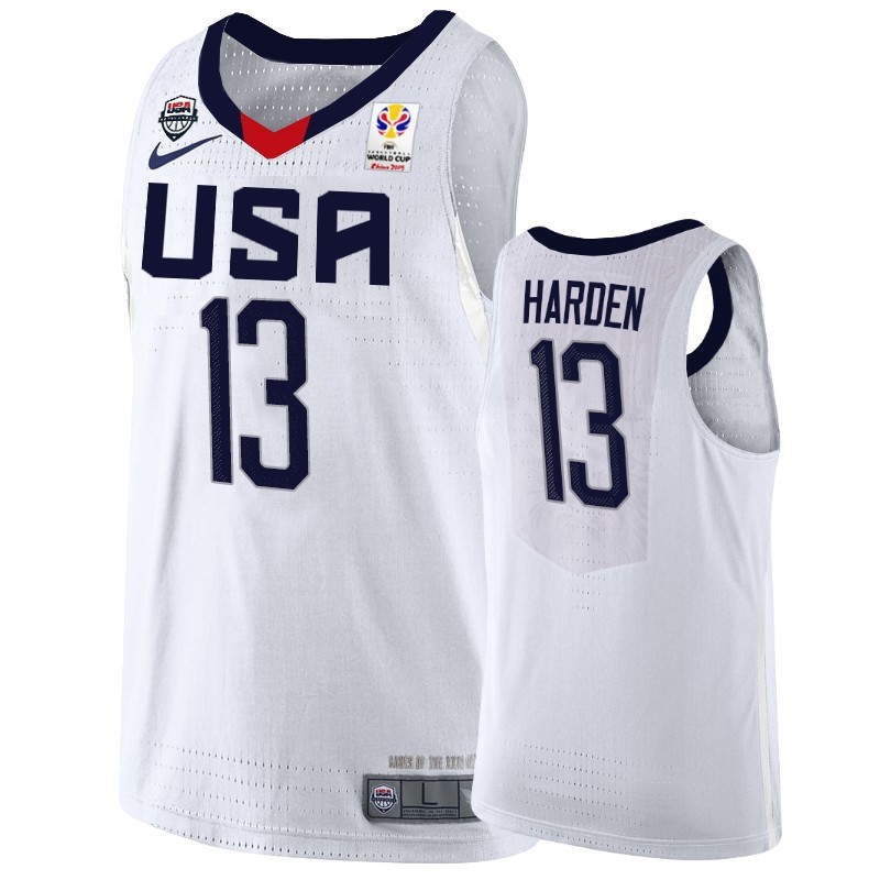 Coppa Mondo Basket FIBA 2019 USA #13 James Harden Bianco Acquista