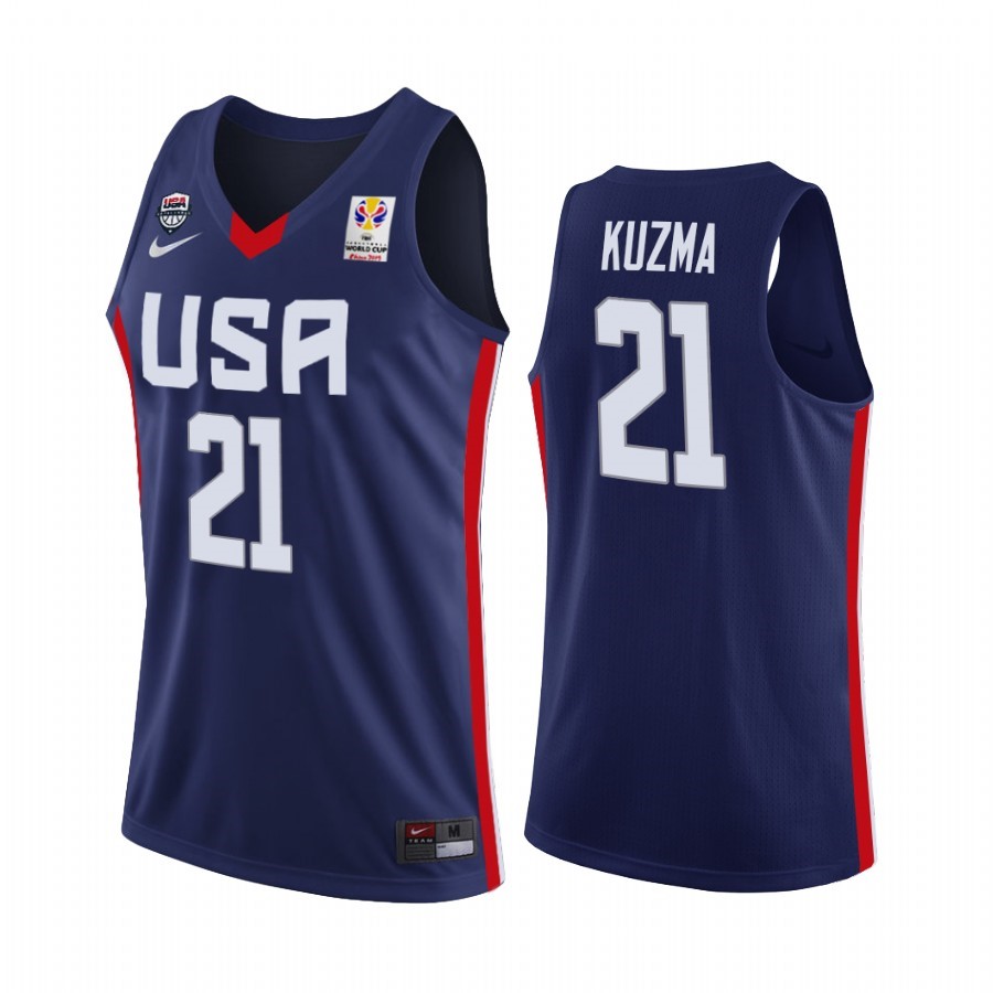 Coppa Mondo Basket FIBA 2019 USA #21 Kyle Kuzma Marino Acquista