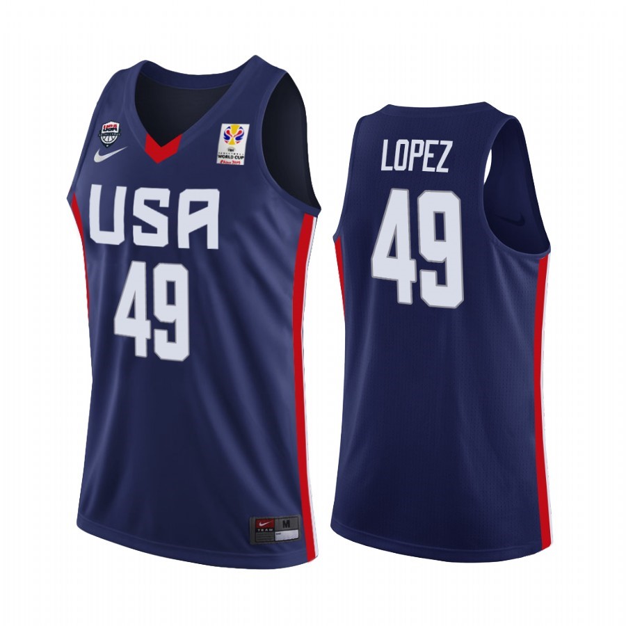 Coppa Mondo Basket FIBA 2019 USA #49 Brook Lopez Marino Acquista