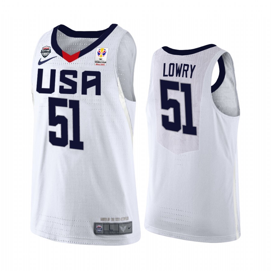 Coppa Mondo Basket FIBA 2019 USA #51 Kyle Lowry Bianco Acquista