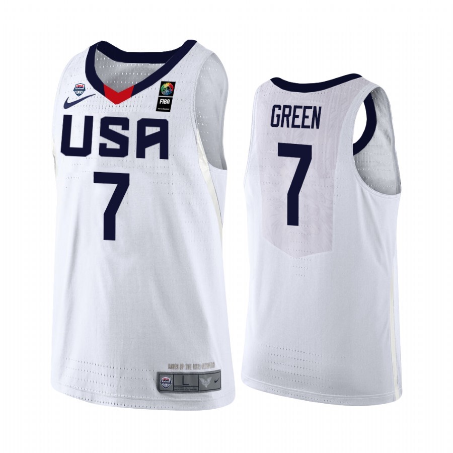 Coppa Mondo Basket FIBA 2019 USA #7 Jalen Green Bianco Acquista