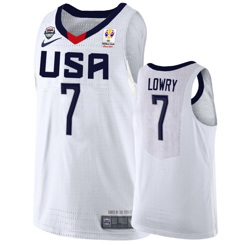 Coppa Mondo Basket FIBA 2019 USA #7 Kyle Lowry Bianco Acquista